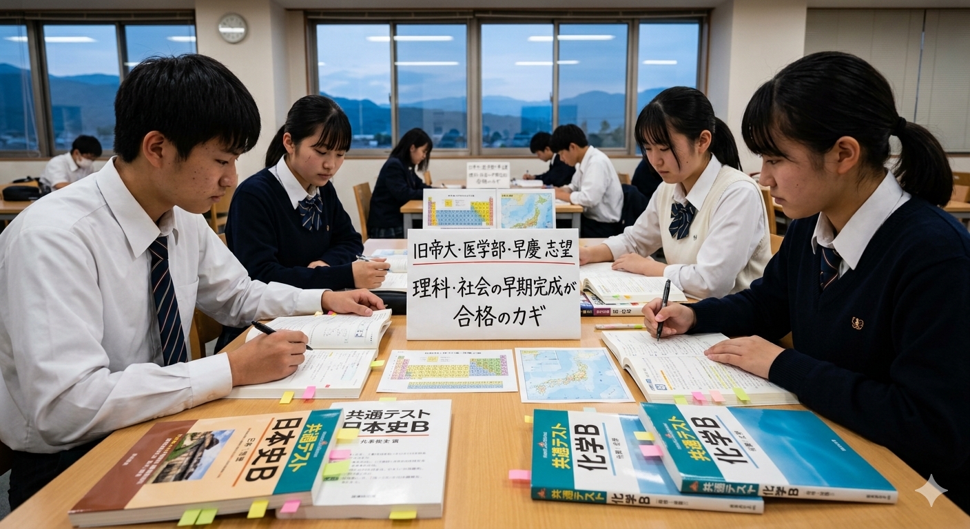 旧帝大・医学部・早慶志望者が理科・社会を早期完成させるべき理由