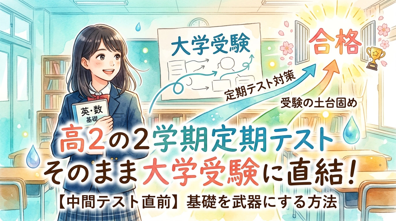 【中間テスト直前】高2の2学期定期テストが「そのまま大学受験に直結する」理由