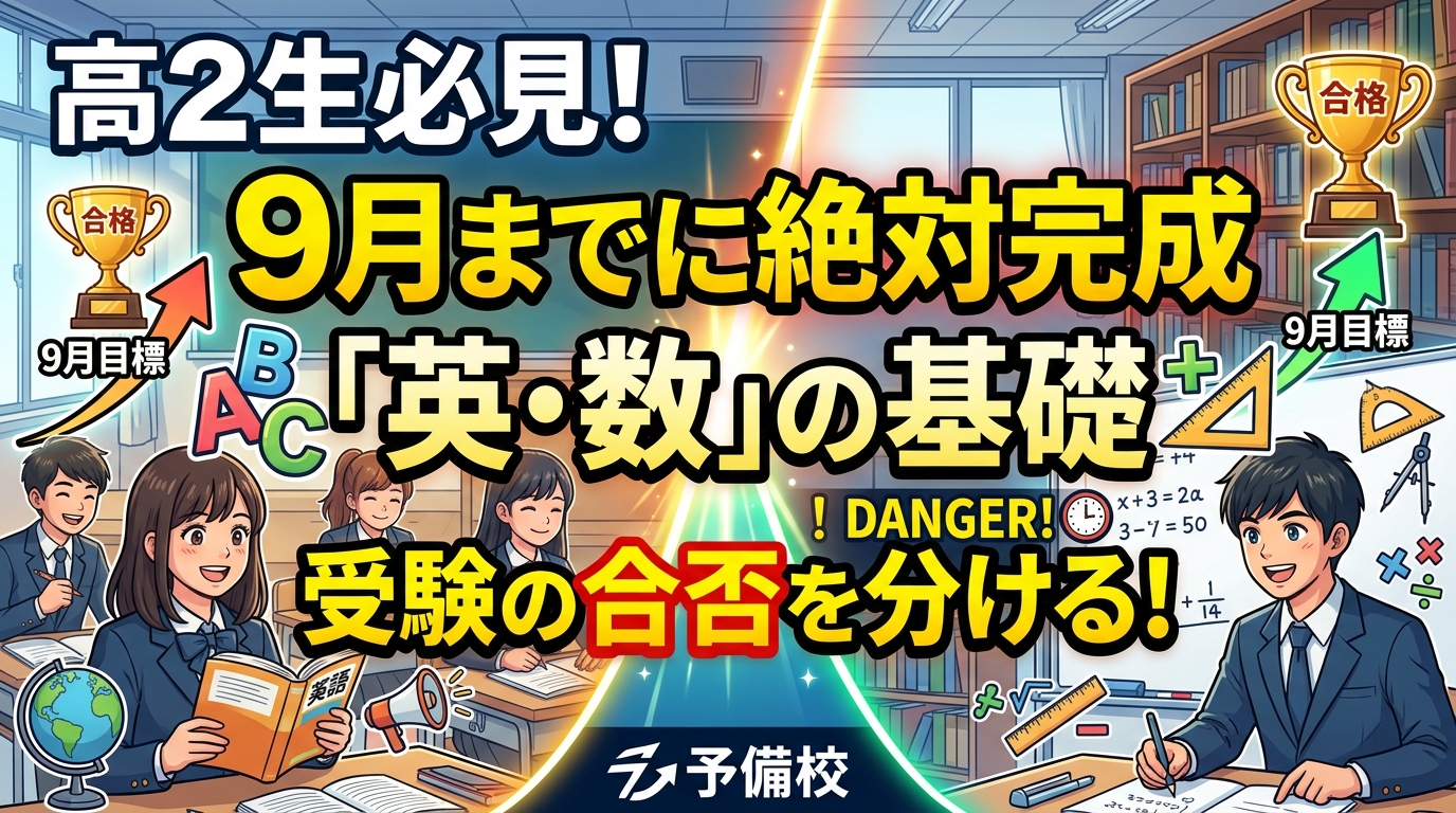 受験の合否を分ける！高2の9月までに絶対完成させておきたい「英・数」の基礎