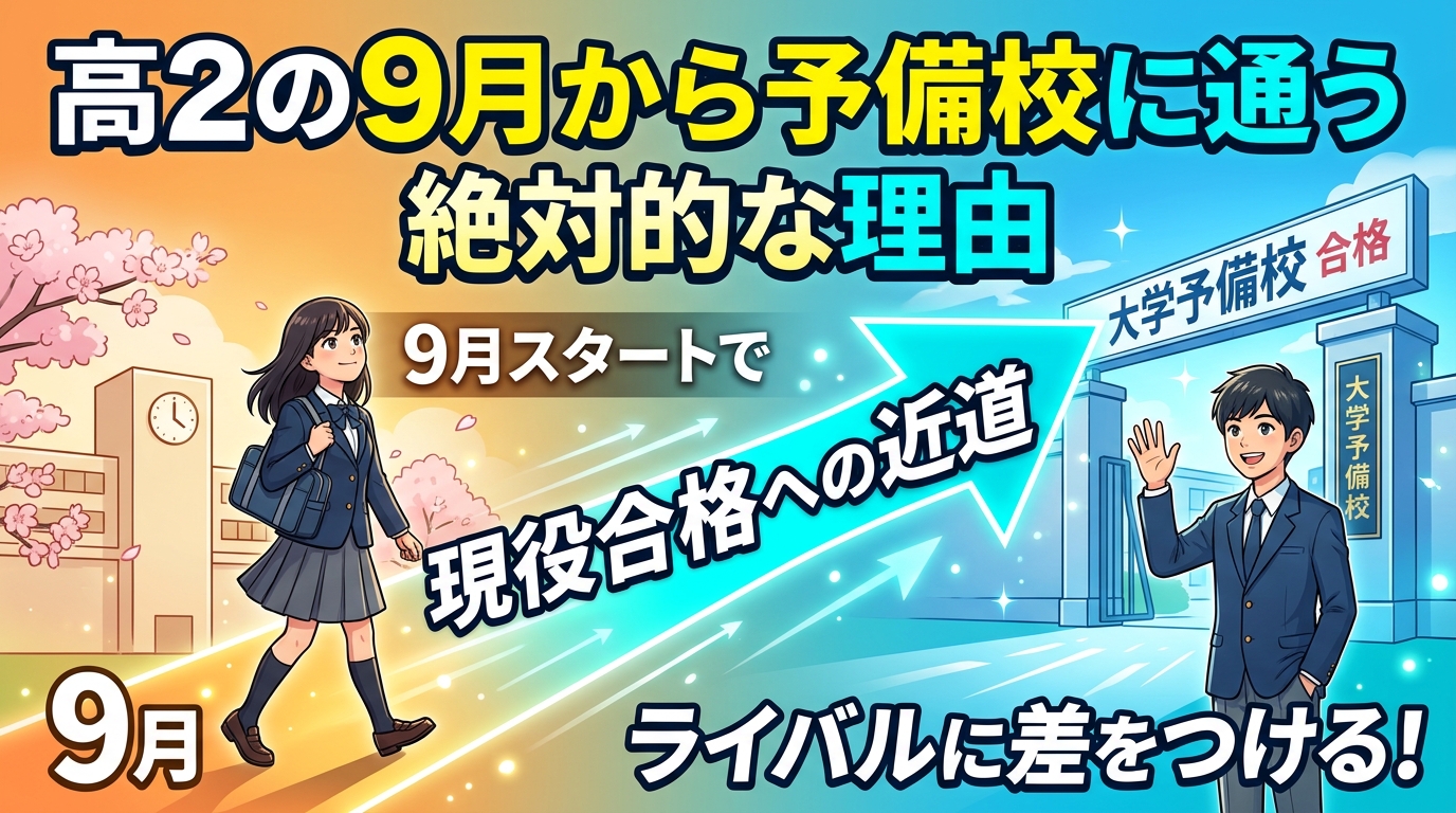 高2の9月が勝負の分かれ目!今から大学受験予備校に通い始めるべき4つの理由